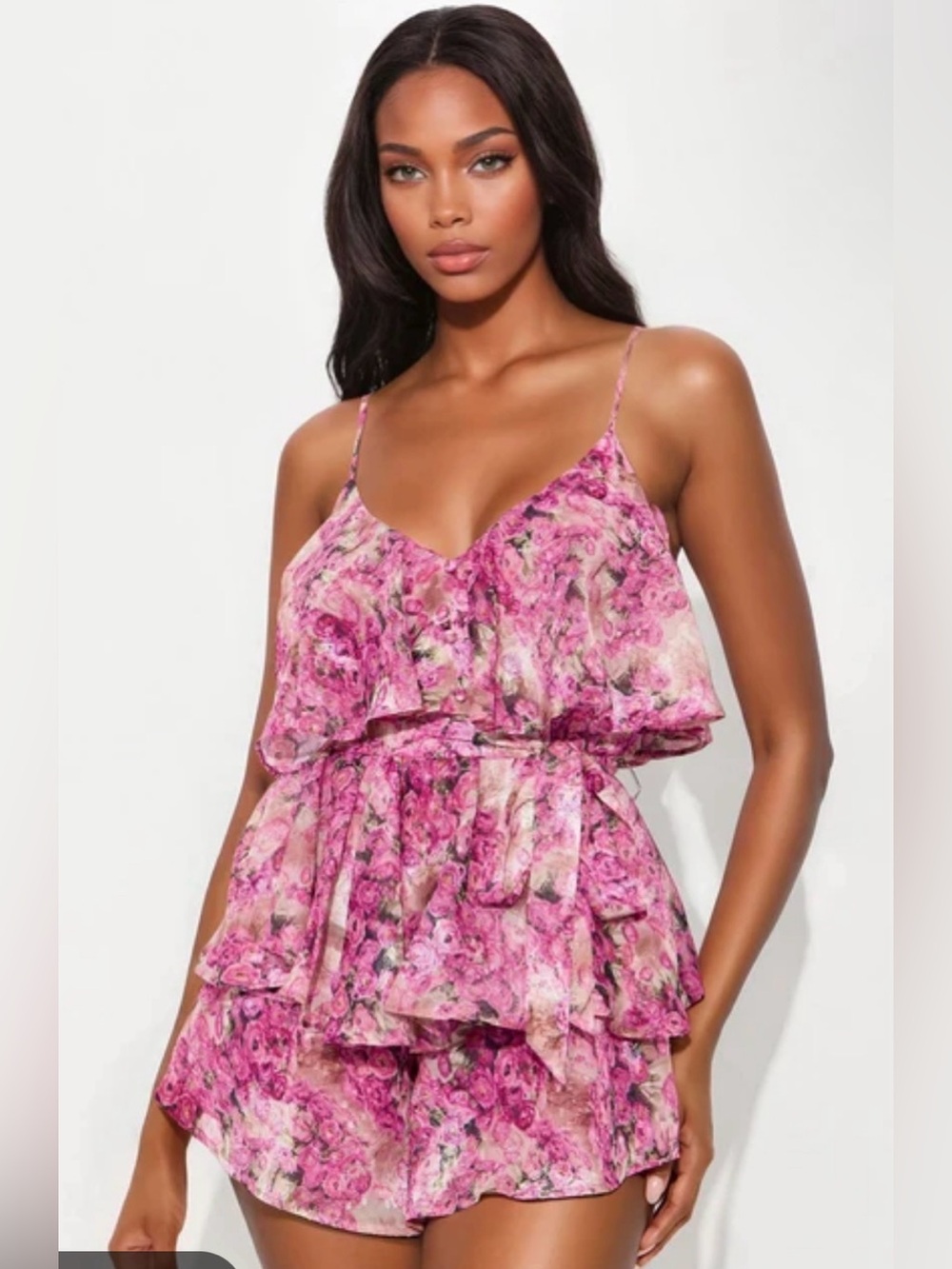 Fashion Nova Romance Isn’t Over Chiffon Romper